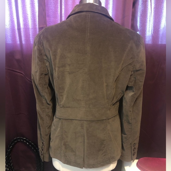 Lady Hathaway Velvet Cotton Button Blazer Jacket Chocolate Brown - Picture 5 of 10